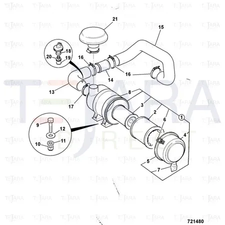 JCB Part No.# 1412/0003D, WASHER 3/8IN LARGE - JCB Spare Parts