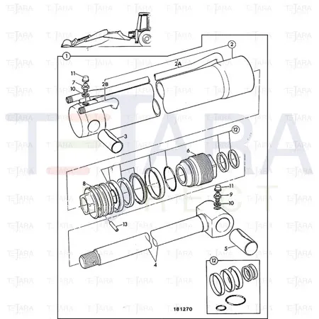 JCB Part No.# 590/36000, WA.ROD CROWD UNBORED - JCB Spare Parts