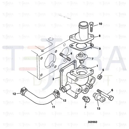 JCB Part No.# 02/632114, THERMOSTAT - JCB Spare Parts