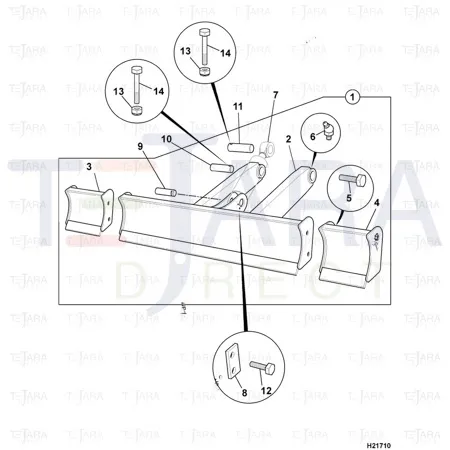 JCB Part No.# 1315/0707Z, SET SCREW M16x25 - JCB Spare Parts