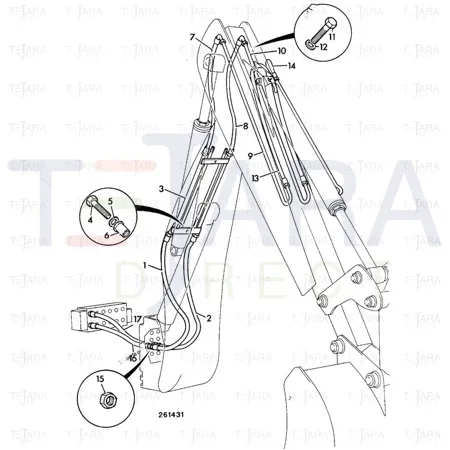 JCB Part No.# 613/36005, HOSE - JCB Spare Parts