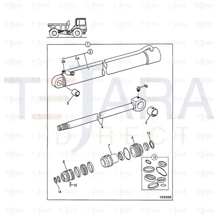 JCB Part No.# 590/26200, ROD PISTON - JCB Spare Parts