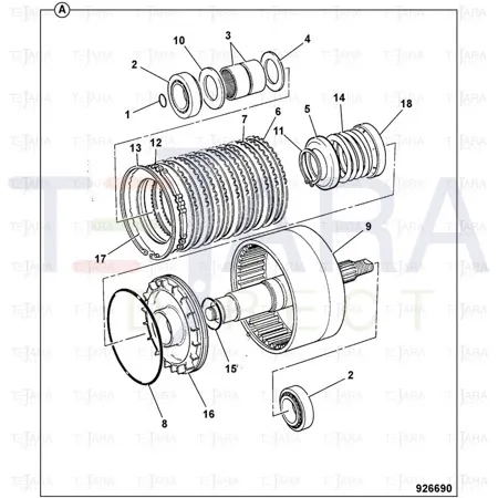 JCB Part No.# 445/M2158, PISTON - CLUTCH - JCB Spare Parts