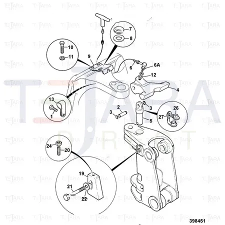 JCB Part No.# 910/60106, CABLE boomlock s/s - JCB Spare Parts
