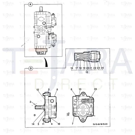JCB Part No.# 20/925164, SERVO PUMP ASSY - JCB Spare Parts