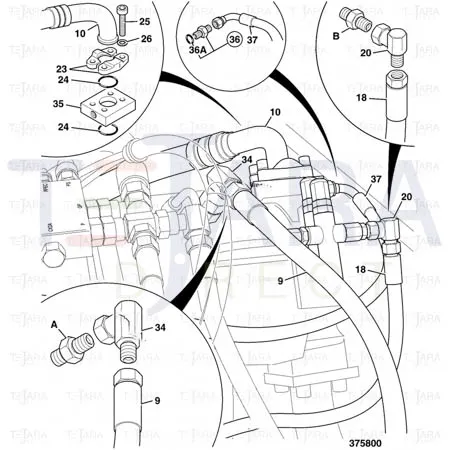 JCB Part No.# 269/30438, HOSE - JCB Spare Parts