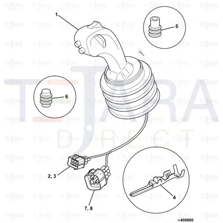 JCB Part No.# 701/60038, LOADER CONT LEVER F - JCB Spare Parts