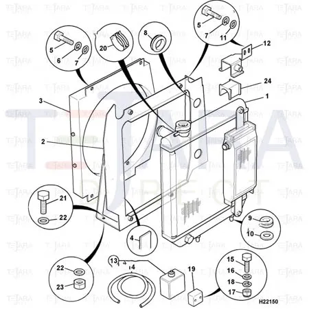 JCB Part No.# 826/01749, HOSE BAND - JCB Spare Parts