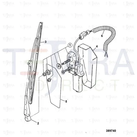 JCB Part No.# 714/07700, WIPER BLADE 600mm - JCB Spare Parts