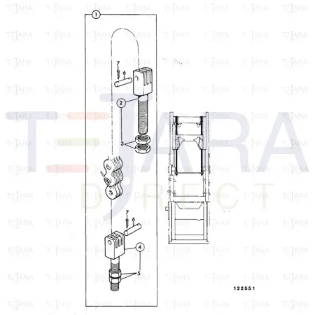 JCB Part No.# 1350/0702, LOCKNUT 3/4 - JCB Spare Parts