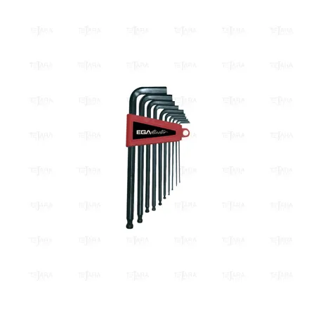 SET OF 10 BALLPOINT HEXAGONAL KEY WRENCHES 1,5 MM -10 MM LONG PATTERN EGA - EGA Master