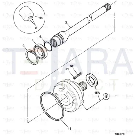 JCB Part No.# 916/10013, BALL BEARING - JCB Spare Parts