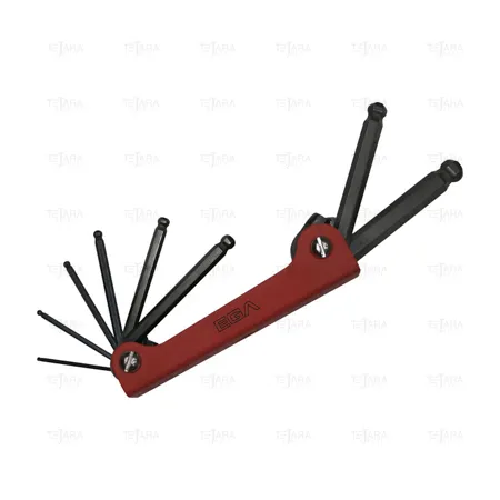 SET OF 8 BALLPOINT HEXAGONAL KEY WRENCHES (2-10 MM) EGA - EGA Master