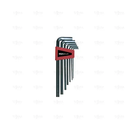 SET OF 7 HEXAGONAL KEY WRENCHES 2,5- 10 MM LONG PATTERN EGA - EGA Master