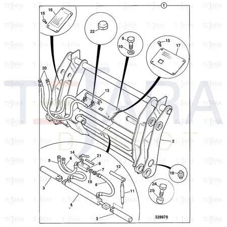 JCB Part No.# 551/60007, Ram assembly quickhitch - JCB Spare Parts