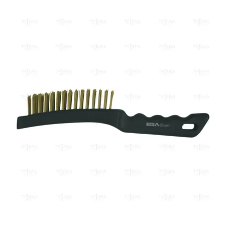 PLASTIC HANDLE SOLDERING BRUSH 4 ROWS BRASSED STEEL - EGA Master