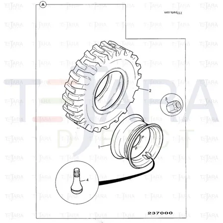 JCB Part No.# 332/R6001, Tyre 10.5/80-18 AT-603 10ply - JCB Spare Parts