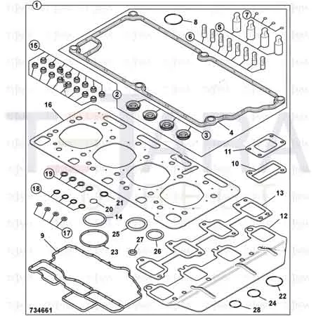 JCB Part No.# 320/07051, SS.P.N320/07051A O RING.FUEL LIFT PUMP - JCB Spare Parts