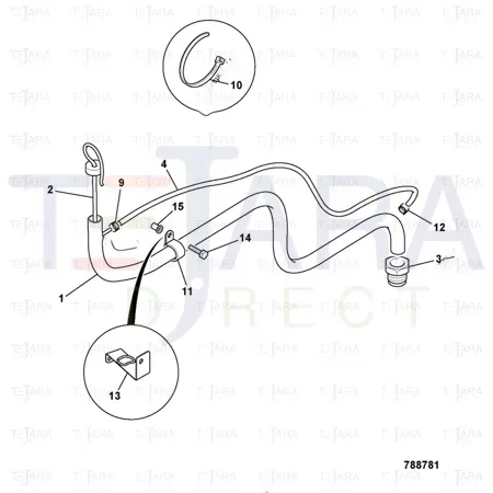 JCB Part No.# 821/10319,  HOSE CLIP - JCB Spare Parts