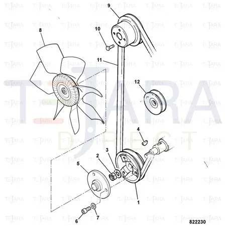 JCB Part No.# 331/58422, AIR CON PULLEY - JCB Spare Parts