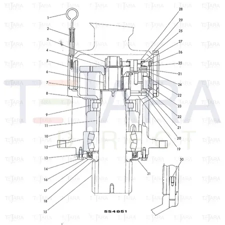 JCB Part No.# BRA0127, O-RING - JCB Spare Parts