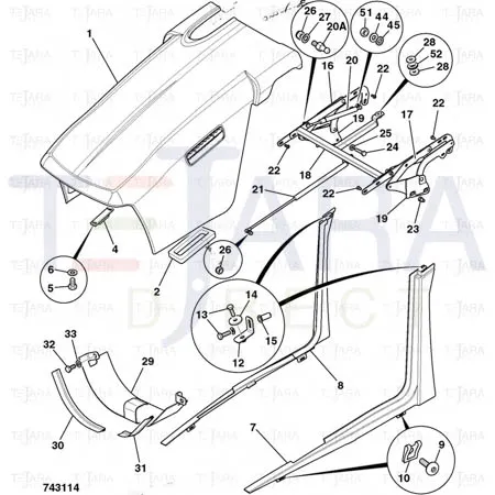 JCB Part No.# 331/60391, GAS STRUT END M8 - JCB Spare Parts