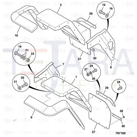 JCB Part No.# 826/11330, Rivet plastic - JCB Spare Parts