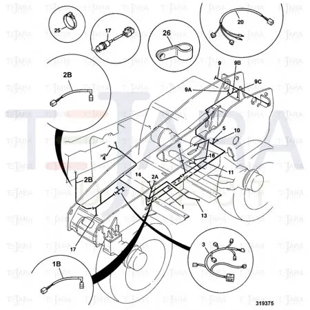 JCB Part No.# 721/10663, HARNESS - JCB Spare Parts
