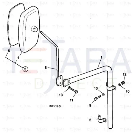 JCB Part No.# 265/02204, MIRROR - JCB Spare Parts