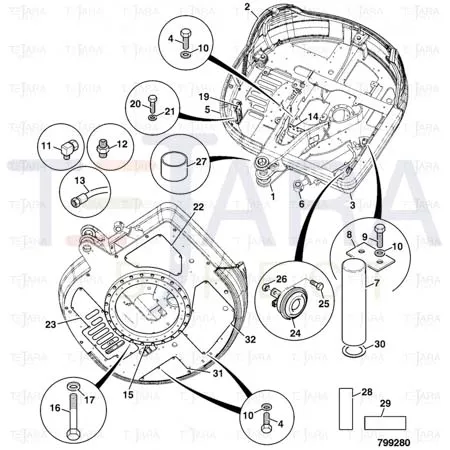 JCB Part No.# 1316/3717D, Bolt - JCB Spare Parts