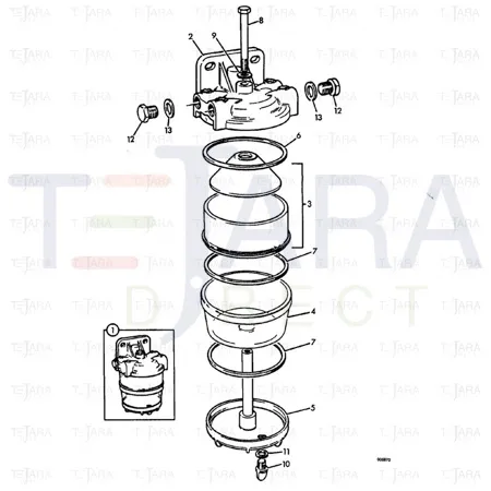 JCB Part No.# 200/44604, BOWL GLASS - JCB Spare Parts