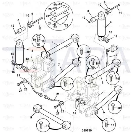 JCB Part No.# 1315/3823D, BOLT - JCB Spare Parts