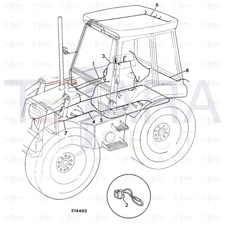 JCB Part No.# 721/00429, HARNESS -CAB - JCB Spare Parts