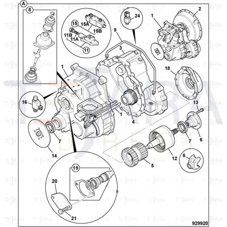 JCB Part No.# 459/70133, COUPLING YOKE SS700 1480 - JCB Spare Parts