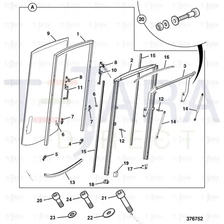 JCB Part No.# 331/28215, GAS STRUT - JCB Spare Parts