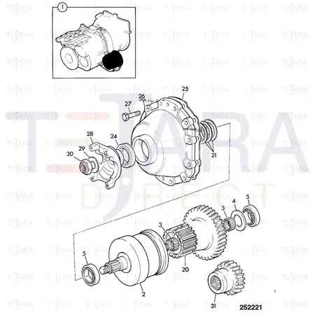 JCB Part No.# 445/10703, Yoke Coupling - JCB Spare Parts