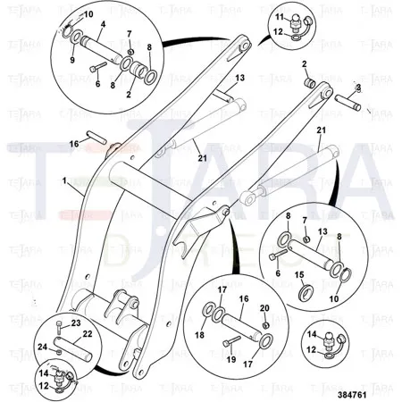 JCB Part No.# 2410/1308, GROMMET 19 DIA - JCB Spare Parts