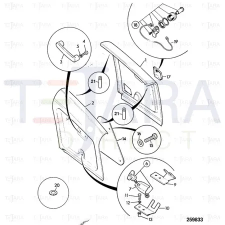 JCB Part No.# 123/07375, LATCH BAR - JCB Spare Parts