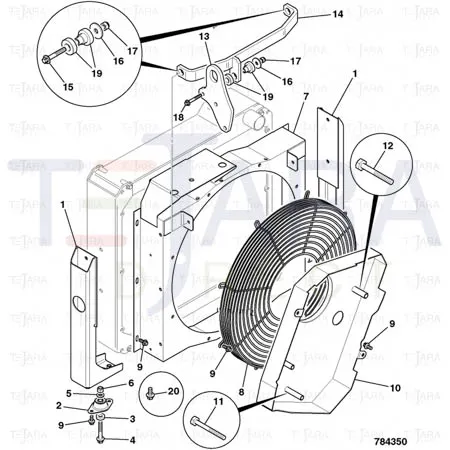JCB Part No.# 320/04524, UPPER MOUNT - JCB Spare Parts