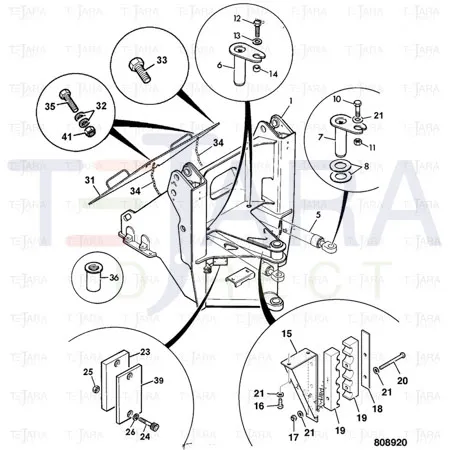 JCB Part No.# 332/V4646, GA PIVOT PIN 50 X 267 (COATED) - JCB Spare Parts