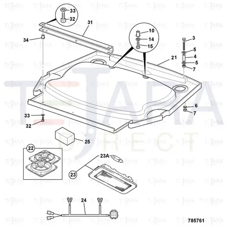 JCB Part No.# 332/A4165, MOUNT ROOFLINER - JCB Spare Parts