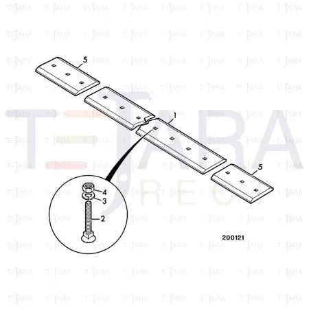 JCB Part No.# 510/82001, INNER TOE PLT(BOLT ON) - JCB Spare Parts