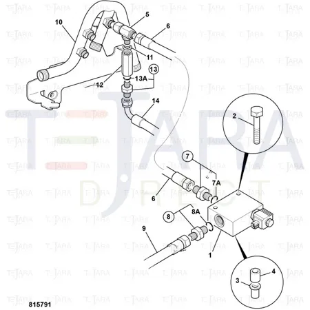 JCB Part No.# 614/03400, HOSE 5/8BSP 670mm - JCB Spare Parts