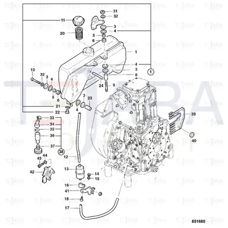 JCB Part No.# 5435/21070, SEPARATOR-WATER - JCB Spare Parts