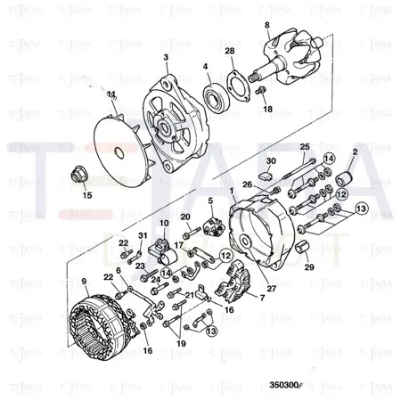 JCB Part No.# 714/40025, KIT-BRUSH & BRUSH - JCB Spare Parts