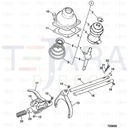 JCB Part No.# 445/05301, WORM CLIP(SGT50-70/9C6-W2 - JCB Spare Parts