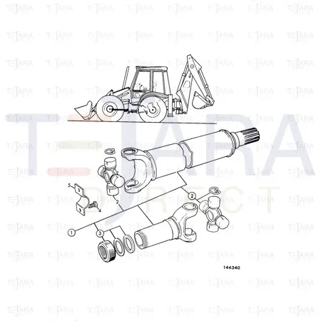 JCB Part No.# 914/60096, Propshaft 2ws 4wd - JCB Spare Parts