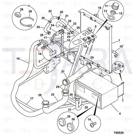 JCB Part No.# 701/60000, PANEL SWITCH 12v - JCB Spare Parts