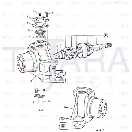 JCB Part No.# 911/22800, PIVOT PIN W.A. - JCB Spare Parts