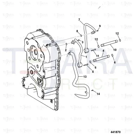 JCB Part No.# 04/600694, Pipe oil - JCB Spare Parts